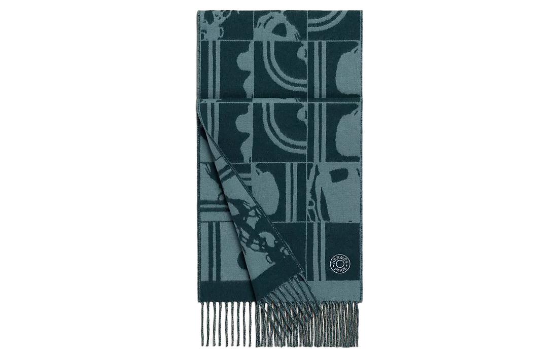 HERMES Cashmere Knit Scarves Men's