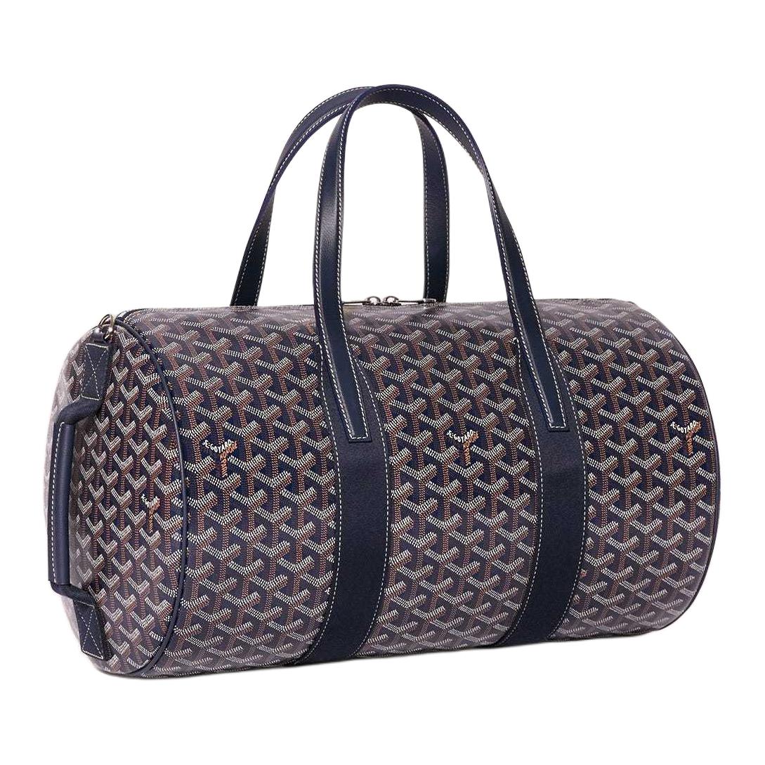 GOYARD Canvas With Calfskin Sports Bag Travel Bag Unisex Marine Blue