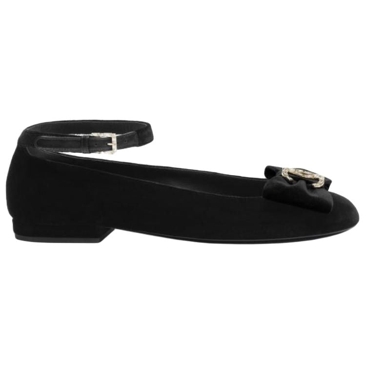 CHANEL 24K Flat Mary Jane Shoes Women's Black