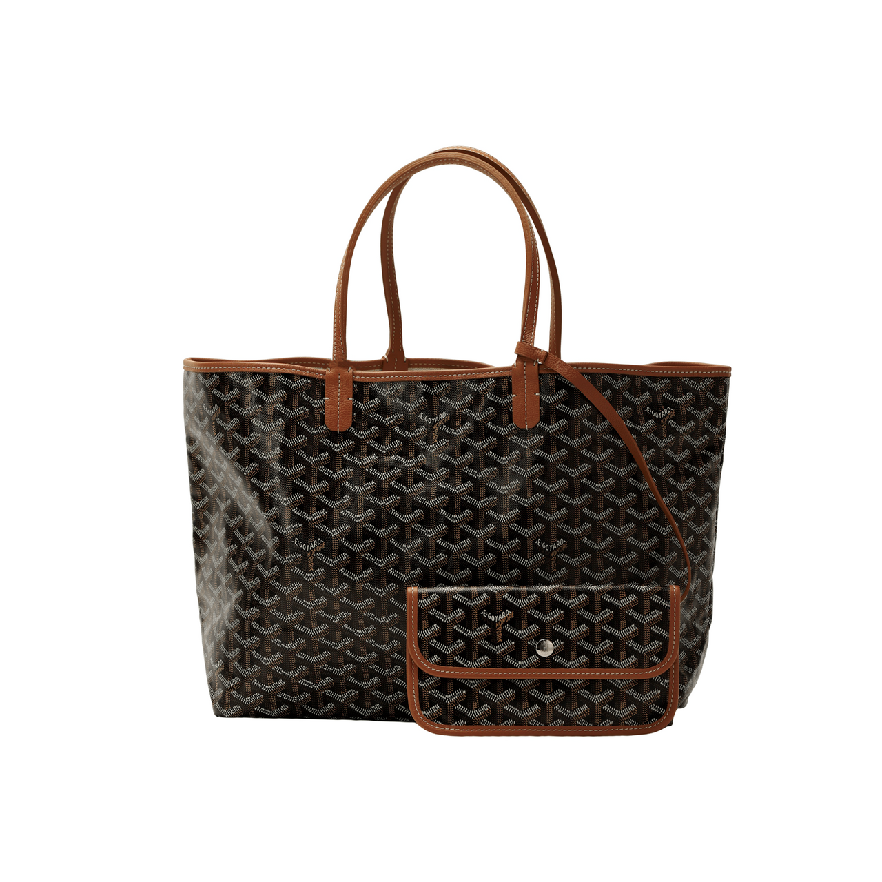 GOYARD Canvas With Calfskin Combo Bag Tote Bag Shopping Bag Shoulder Bag Handbag Small Size Women's Black Brown