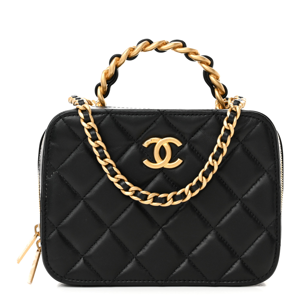 CHANEL Sheepskin Box Bag, Shoulder Bag, Crossbody Bag Women's Black