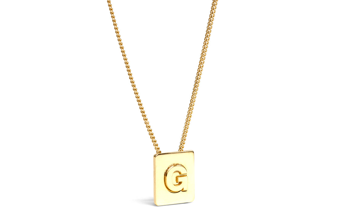 CELINE Alphabet G Necklace In Brass With Gold Finish