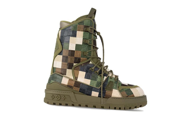 LOUIS VUITTON Trainer Ankle Boots Men's Green