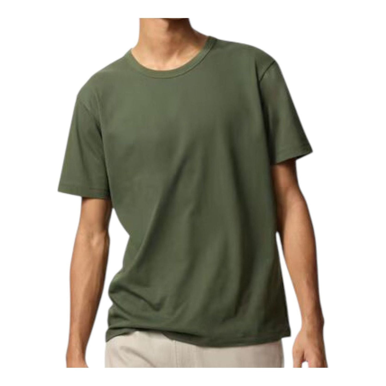 UNIQLO AIRism Cotton T-Shirt 'Olive' 474244-57