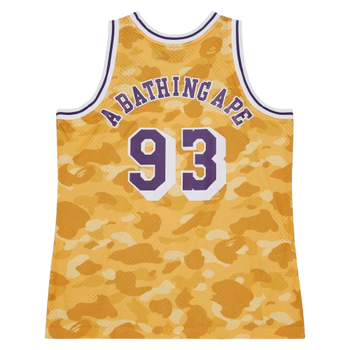 Mitchell & Ness x BAPE Swingman Camo Jersey 'Los Angeles Lakers Gold' 203466567