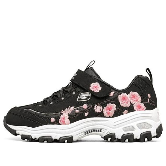 (GS) Skechers D'Lites 'Black Pink' 302507L-BLK