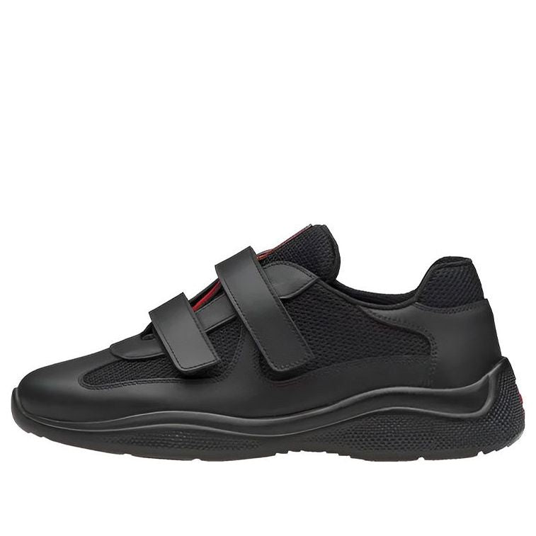 (WMNS) PRADA Sport Leather Sneakers 'Black' 1E796I_6GW_F0002