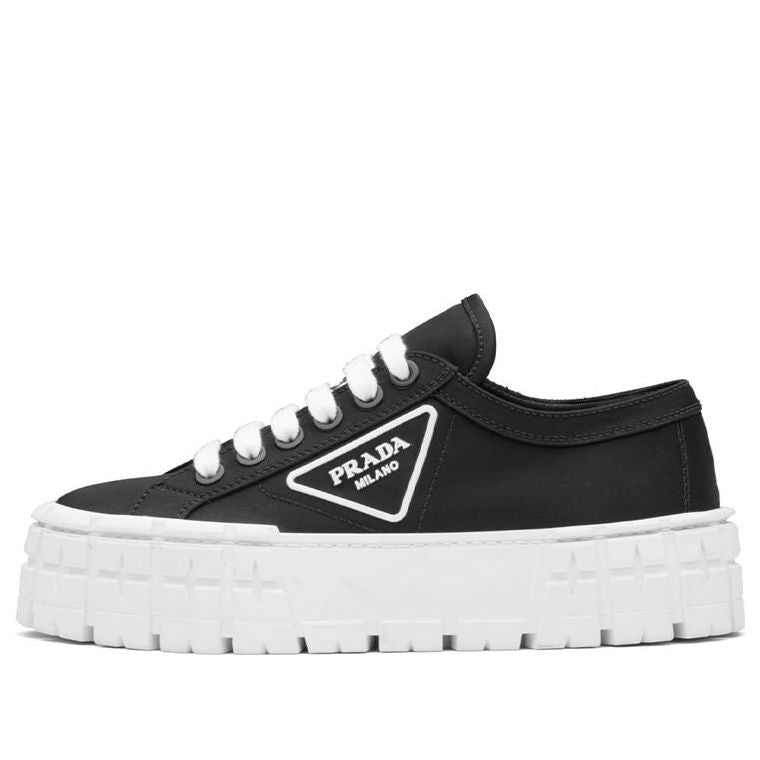 (WMNS) PRADA Double Wheel Re-nylon Gabardine Sneakers 'Black' 1E260M_MMS_F0IAU_F_050