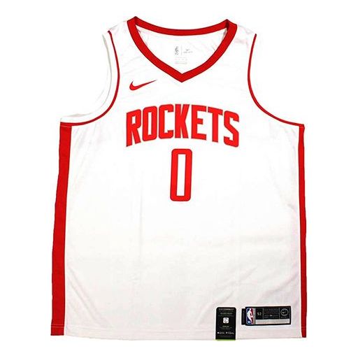 Nike Basketball Sports Vest Rockets Westbrook 0 White BV7990-104