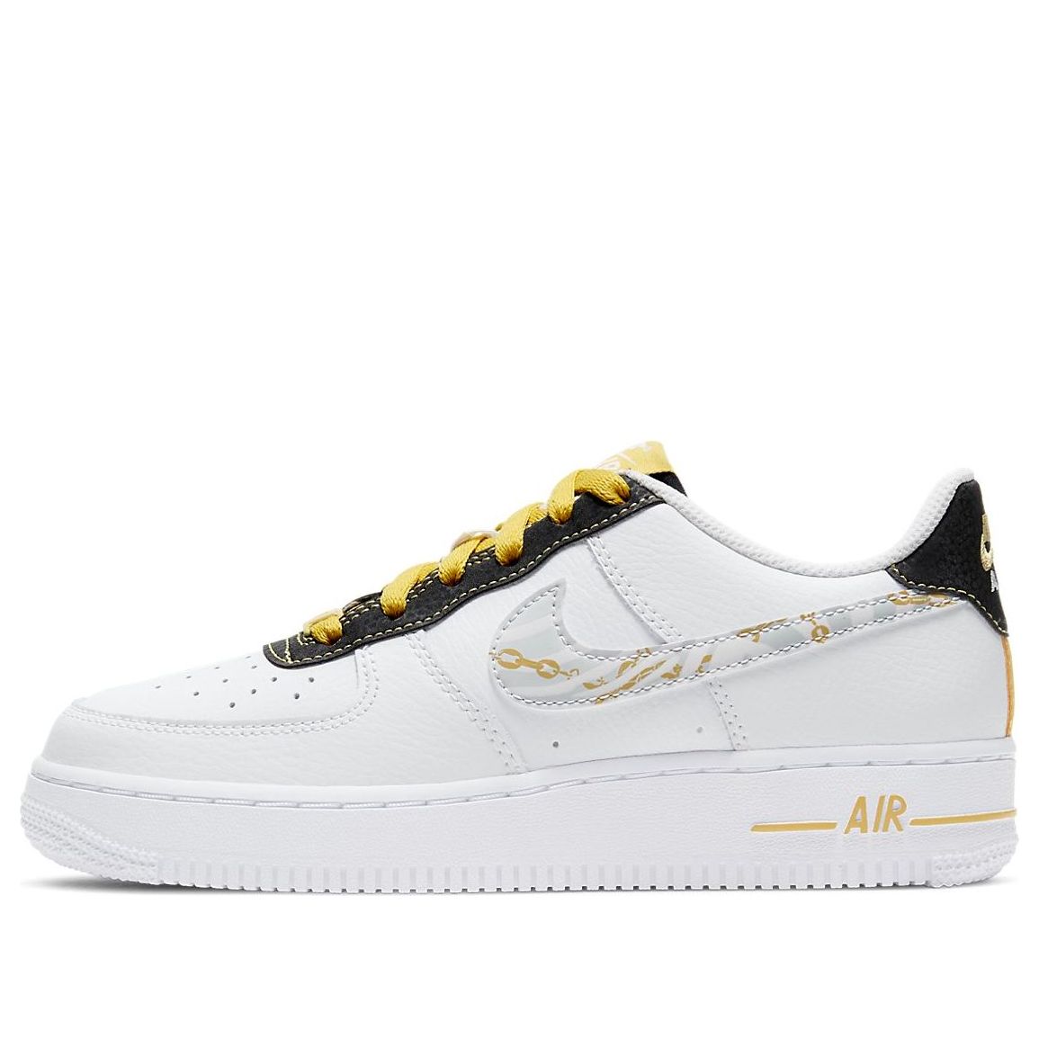 (GS) Nike Air Force 1 '07 LV8 'Gold Links Zebra Print' DH5480-100