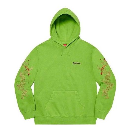Supreme Dragon Overdyed Hooded Sweatshirt 'Green Red' SUP-SS20-670