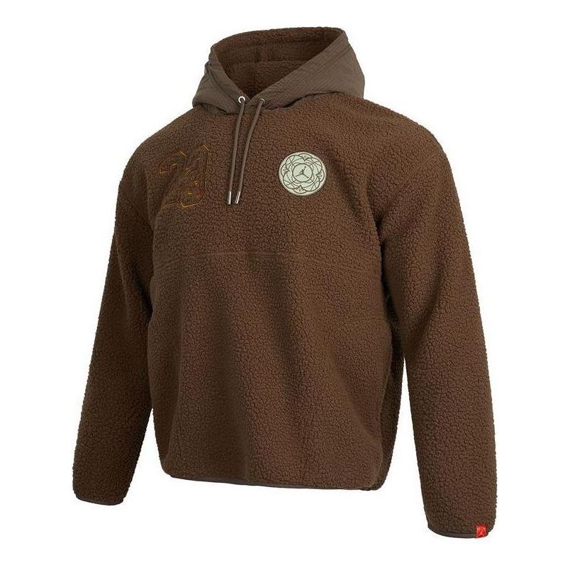 Air Jordan Year Of The Rabbit CNY Series Polar Fleece Drawstring Hoodie Men's Light Brown FB1451-274