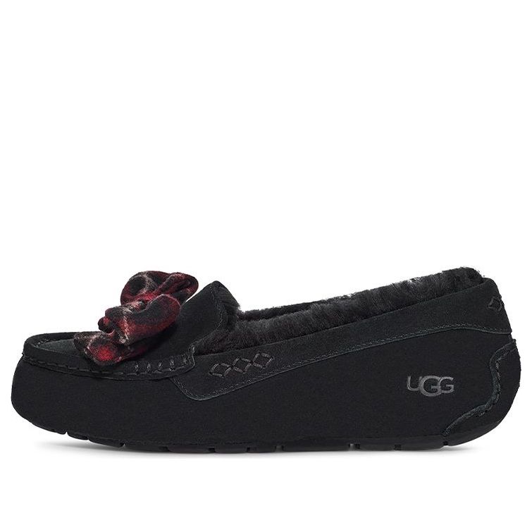 (WMNS) UGG Ansley Plaid Bow 'Black' 1127850-BLK
