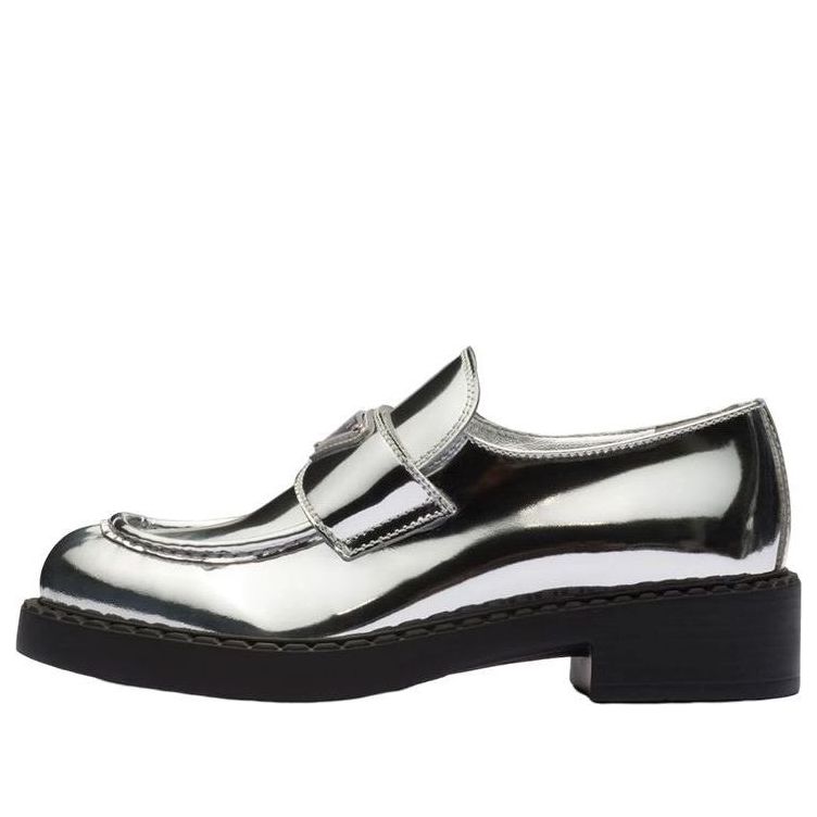 (WMNS) PRADA Metallic Leather Loafers 'Silver' 1D246M_3AU1_F0118_F_B050
