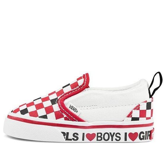 (TD) Vans Classic Slip-On V 'Checkerboard - I Heart' VN0A3488WKU