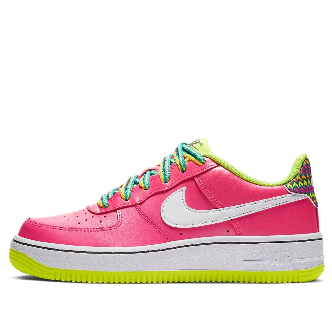 (GS) Nike Air Force 1 'Pink Blast Volt' CW5761-600