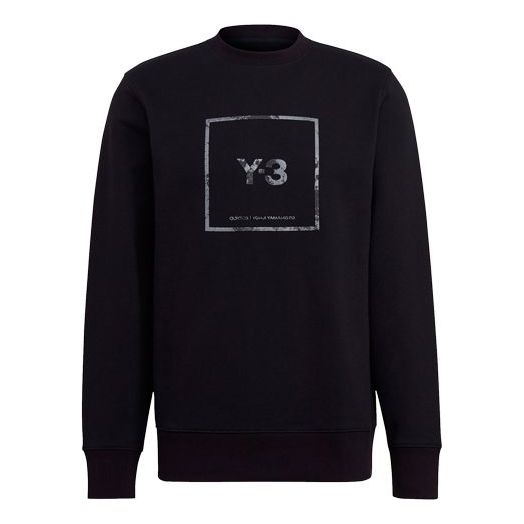 Y-3 SS21 Reflective Square Logo Round Neck Black GV6057