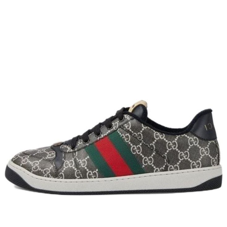 Gucci Screener sneaker GG Supreme canvas 'Black Grey' 763525-FACMI-8444