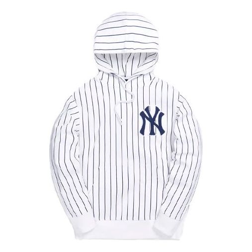 KITH For Major League Baseball New York Yankees Striped Hoodie 'White' KH2447-101