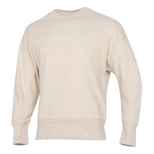 Men's adidas Solid Color Round Neck Light Khaki HI1390