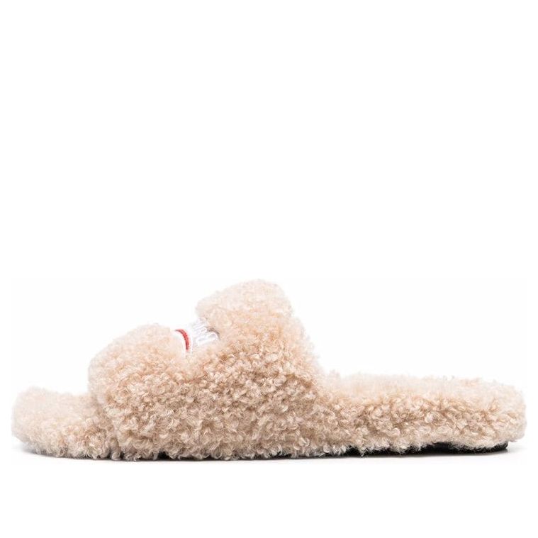 Balenciaga Furry Slides 'Beige' 654747W2DO19796