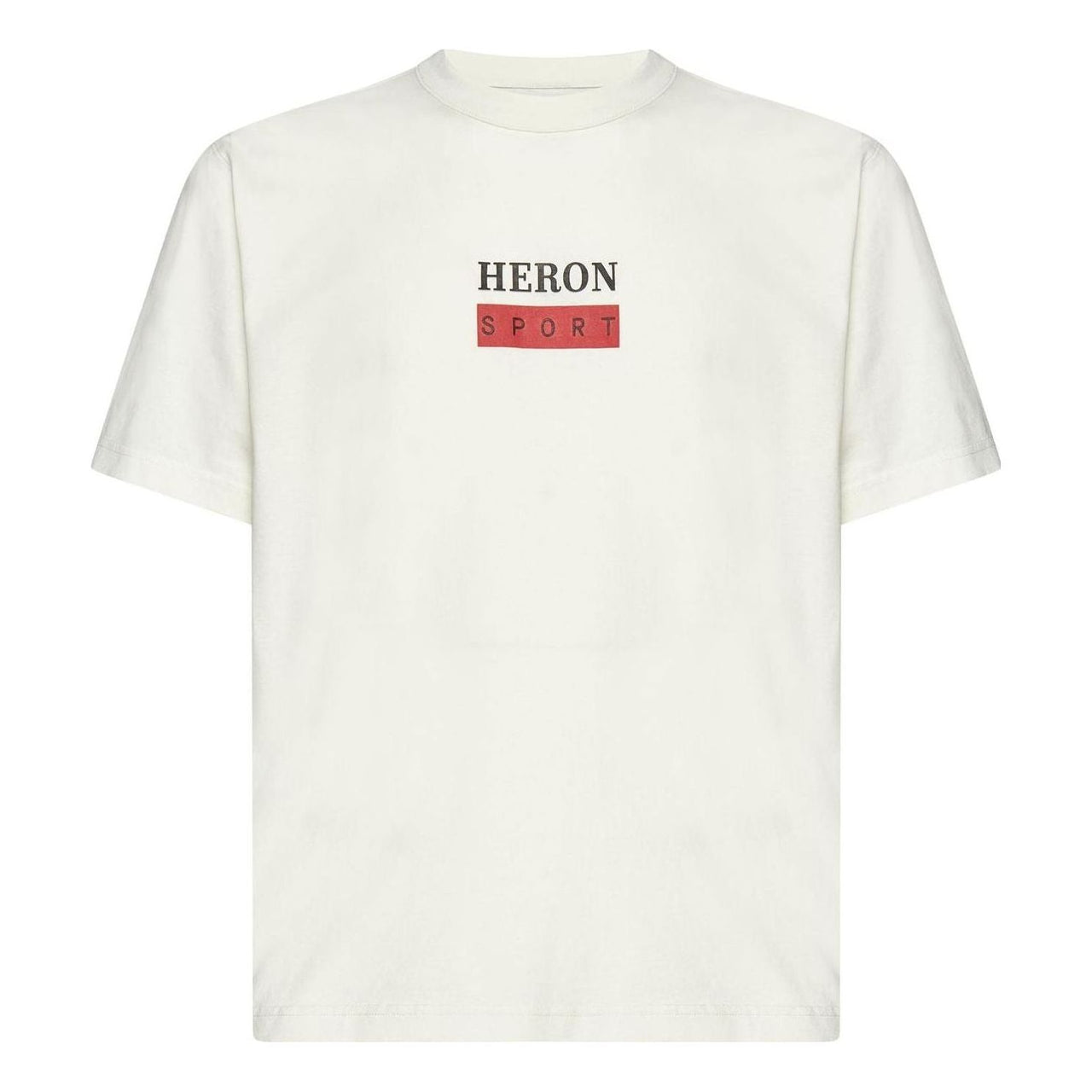 HERON PRESTON SS23 Bonded T-Shirt 'White Red' HMAA032S23JER0100125