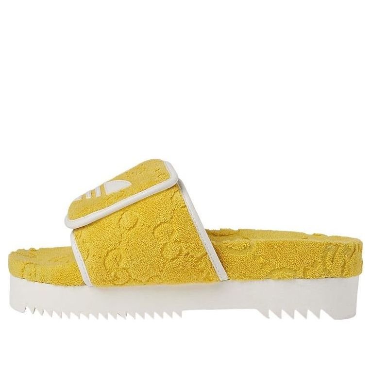 (WMNS) Gucci adidas GG Platform Sandals 'Yellow Cotton Sponge' 702398-UU010-7171