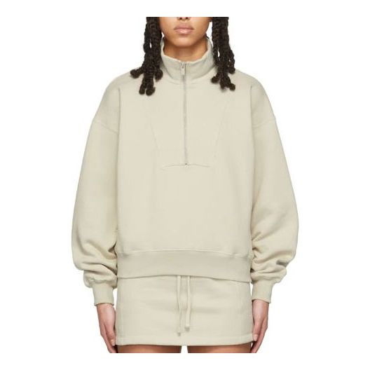 (WMNS) Fear of God Essentials SS22 Half-Zip Pullover 'Wheat' FOG-SS22-286