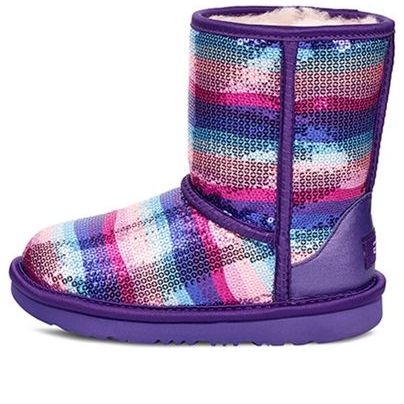 (PS) UGG Classic Short II Rainbow Purple 1103622T-VRBW