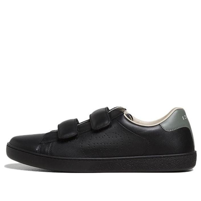 (GS) Gucci Ace Leather Sneakers 'Black' 630619-BLN70-1065