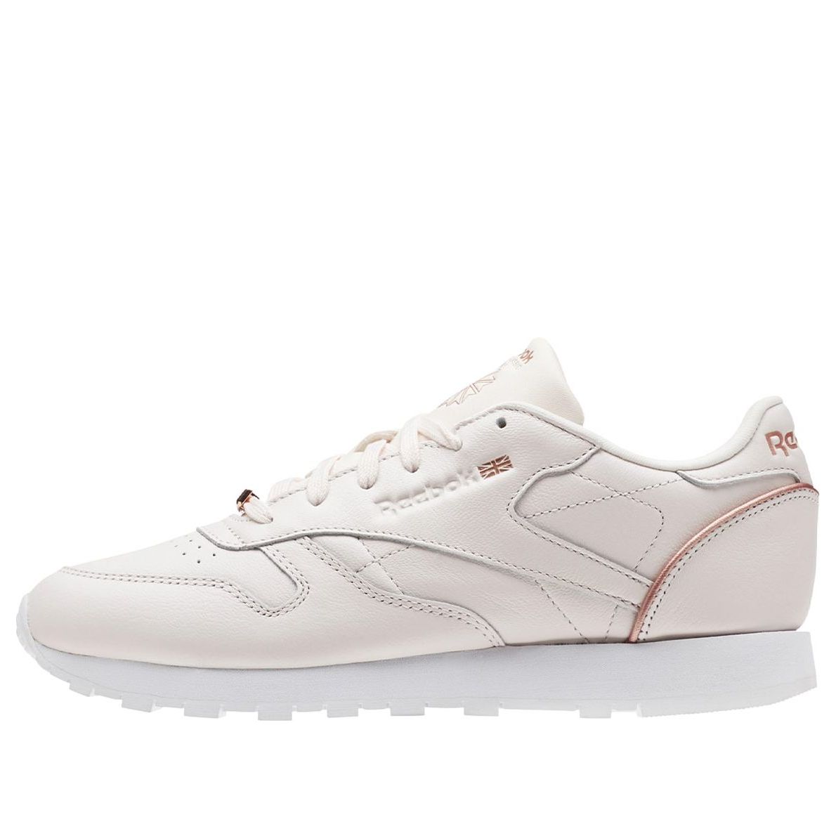 (WMNS) Reebok Classic Leather Hw Running Shoes Pink/Gold BS9880