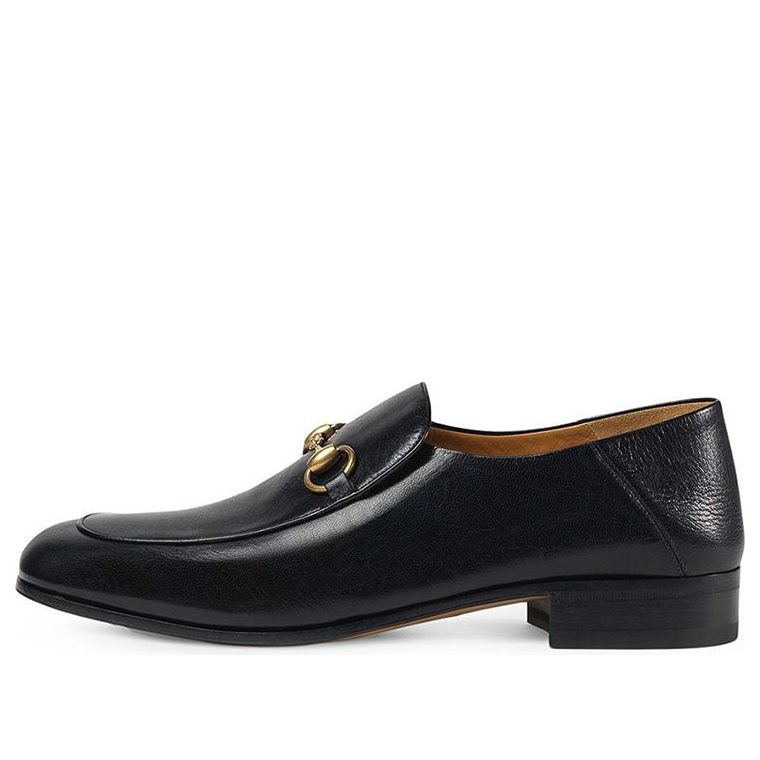 Gucci Horsebit Slip On Loafer 'Gold-Tone Black Leather' 526297-D3V00-1000