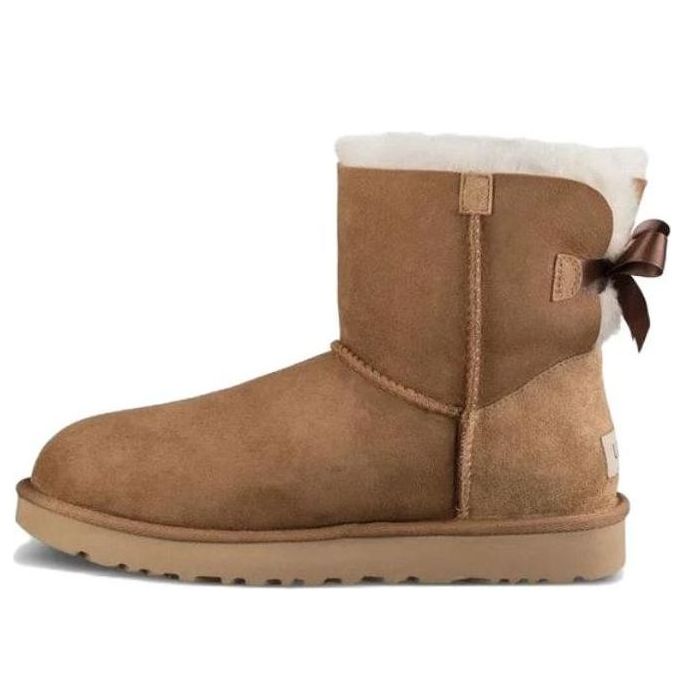 (WMNS) UGG Australia Mini Bailey Bow II Chestnut Boots 1016501-CHE
