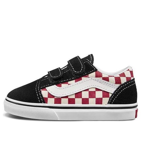 (TD) Vans Old Skool V 'Checkerboard - Black Red' VN0A344K35U