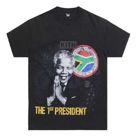 KITH for Mandela Day 2021 President Vintage Tee 'Black' KH030135-001