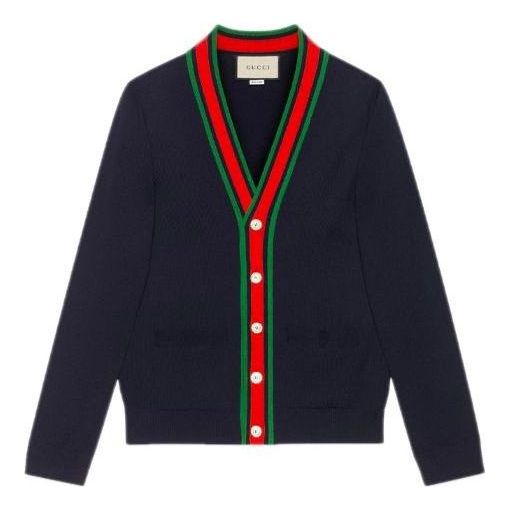 Gucci Knit Wool Cardigan 'Blue' 576806-XKAUL-4548