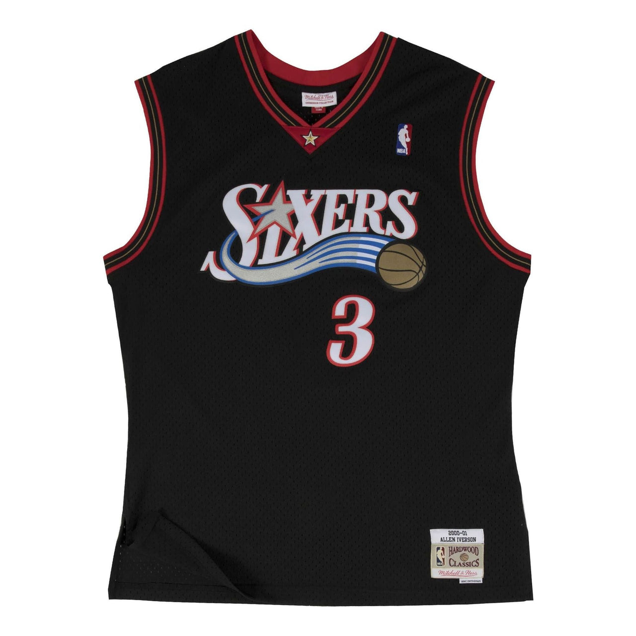 Mitchell & Ness NBA Swingman Jersey Philadelphia 76ers Road 2000-01 Allen Iverson 'Black' SMJYGS18201-P76BLCK00AIV