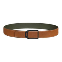 HERMES Metal Leather Belts Men's Gray Green/Gold Width 3.8cm