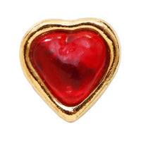 SAINT LAURENT Heart Motif Stone Brooch