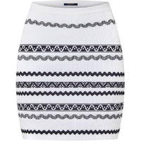 LOUIS VUITTON Scallop Stripe Knit Skirt