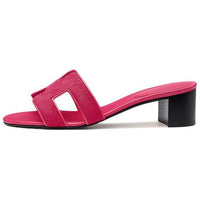 HERMES Oasis Stylish Sandals Women's Rose Red