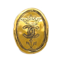 CHANEL 1986 1988 Cc Crown Clip on Earrings