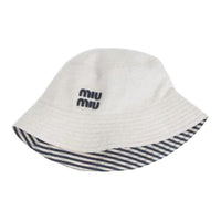 MIU MIU Cotton Linen Bucket Hats Women's Multicolor