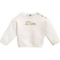 DIOR Sweater Baby Sweater White Infant And Toddler