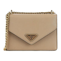 PRADA Saffiano Calfskin Shoulder Bag Women's Flesh