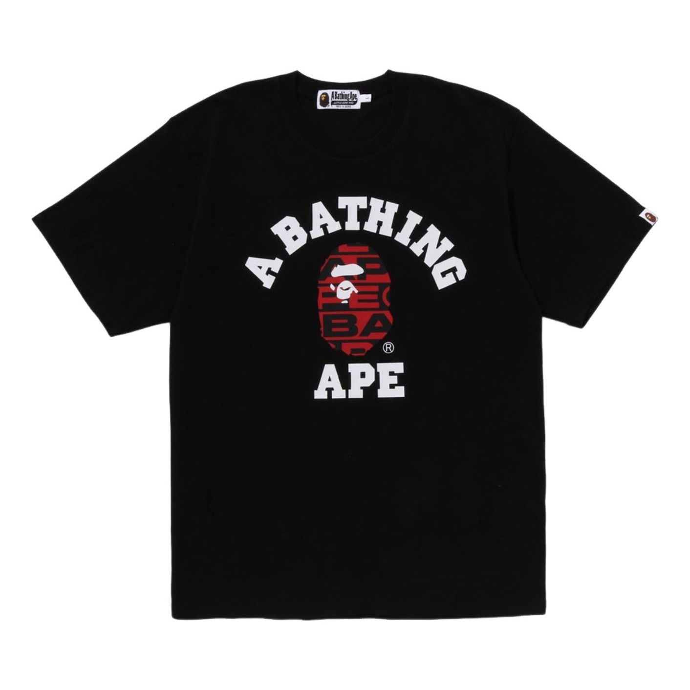 A Bathing Ape Lux Sport Pattern College T-Shirt 'Black' 1J20-109-022-BLK