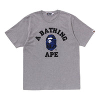 A Bathing Ape Lux Sport Pattern College T-Shirt 'Grey' 1J20-109-022-GRY