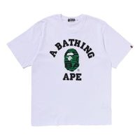 A Bathing Ape Lux Sport Pattern College T-Shirt 'White' 1J20-109-022-WHT