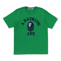 A Bathing Ape Graffiti Pattern College T-Shirt 'Green' 1J20-109-024-GRN