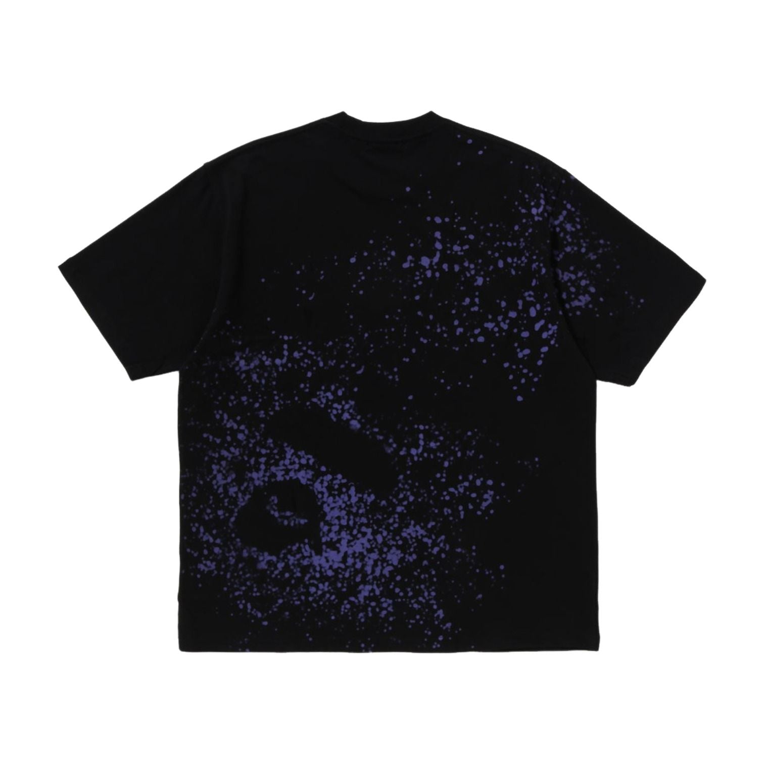 A Bathing Ape Spray Print Slogan Relaxed Fit T-Shirt 'Black' 1K80-109-313-BLK